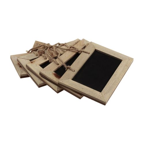 Floristik24 Kreidetafeln zum Aufhängen Holztafel Natur 15x10cm 5St