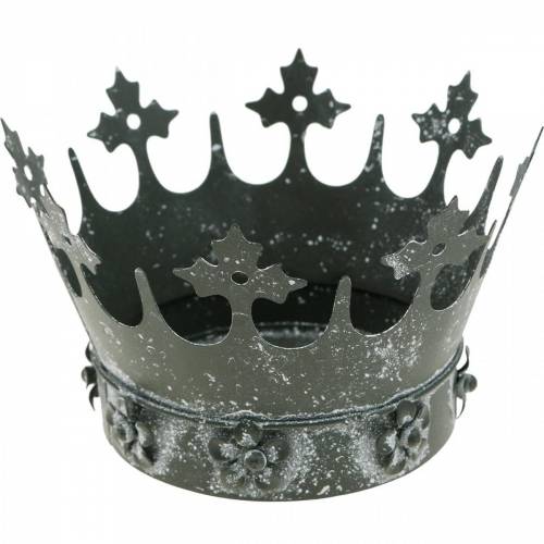 Tischdeko, Dekokrone, Florales Metallwindlicht, Übertopf, Metalldeko