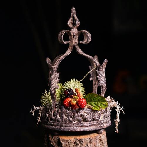 Floristik24 Kronentablett Antik Ø18cm H28cm