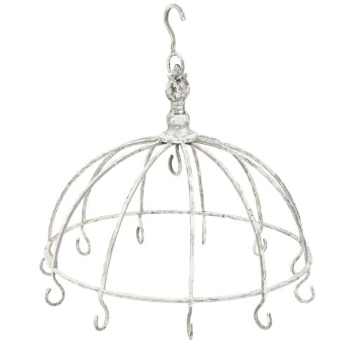 Floristik24 Küchenkrone Küchenhänger Metall Weiß Shabby Chic Ø31,5cm