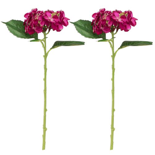 Artikel Künstliche Hortensien Pink Zweig Blüte Blätter 43cm 2St