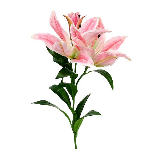 Floristik24 Künstliche Lilie Pink Real Touch 100cm
