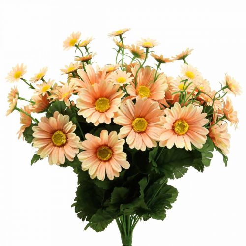 Floristik24 Künstliche Margeriten Kunstblumenstrauß Orange Peach 44cm