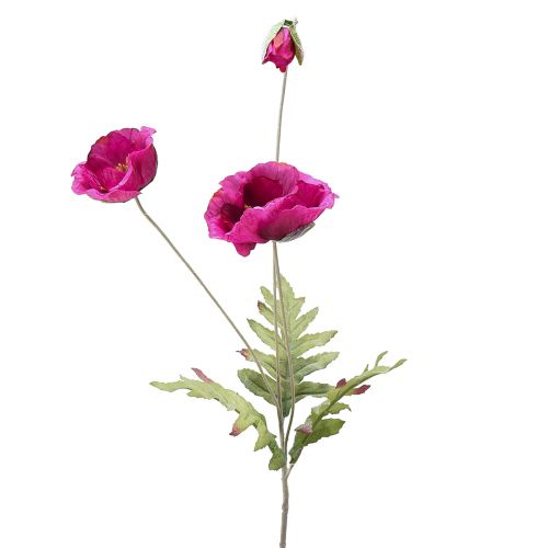 Floristik24 Künstliche Mohnblumen Deko Seidenblumen Pink 70cm