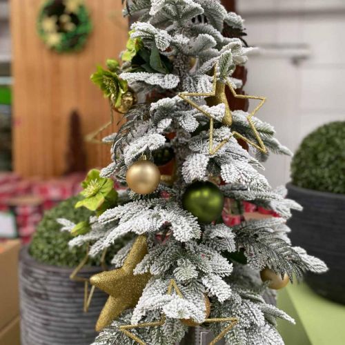 Floristik24 Künstlicher Weihnachtsbaum Slim Beschneit Winterdeko H180cm