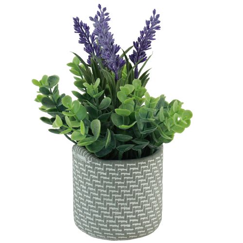 Floristik24 Künstlicher Lavendel im Topf Keramik Violett Grün H22cm