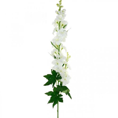 Floristik24 Künstlicher Rittersporn Weiß Delphinium Kunstblume Seidenblumen 98cm