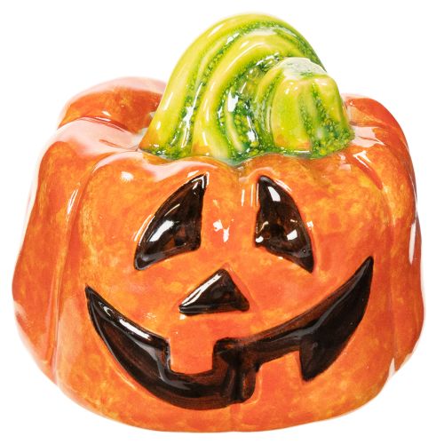 Deko Kürbis Keramik Dekorationsfigur für Herbst und Halloween 8cm | Floristik24.de