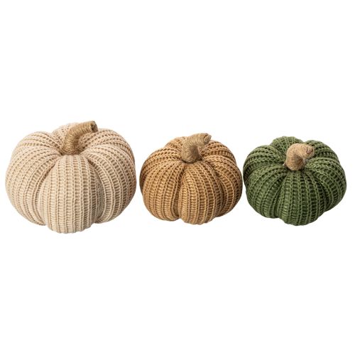 Deko Kürbis gestrickt Herbstdeko 10cm 6St | Floristik24.de