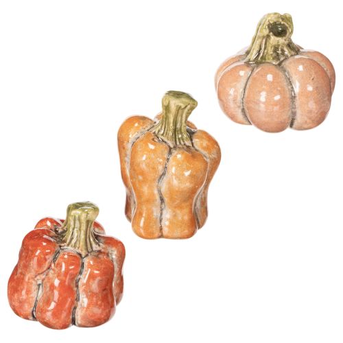 Kürbis im Set Kleine Deko Kürbisse für Herbstdekoration 5cm 3St