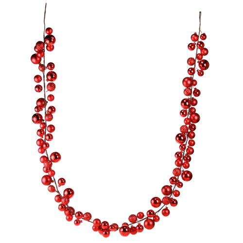Artikel Kugelgirlande Rot 160cm Weihnachtsdeko Baumgirlande