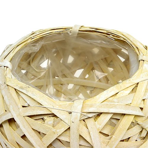 Floristik24 Kugeltopf aus Span Gelb Ø23cm H19cm