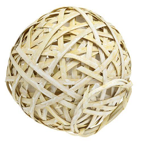 Floristik24 Kugeltopf aus Span Gelb Ø23cm H19cm