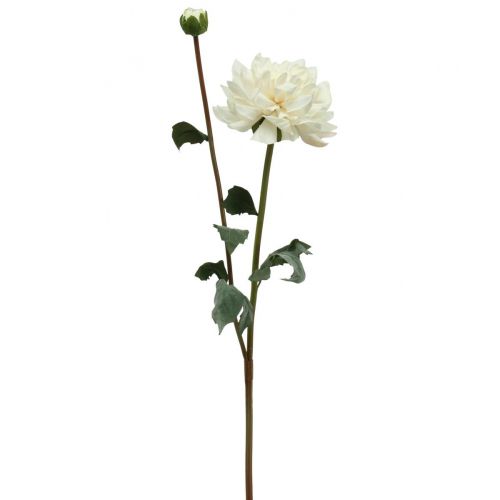 Artikel Kunstblume Dahlie Weiß Künstliche Blume mit Knospe H57cm