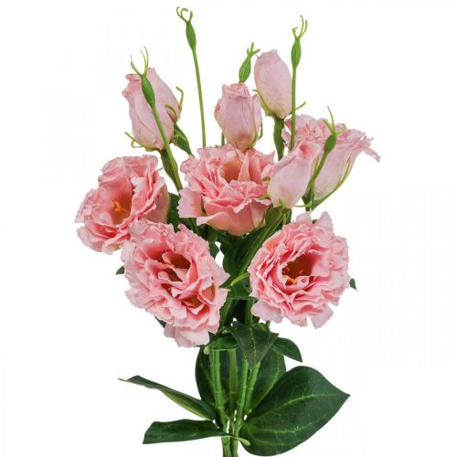 Kunstblumen Lisianthus Rosa künstlich Seidenblumen 50cm 5St