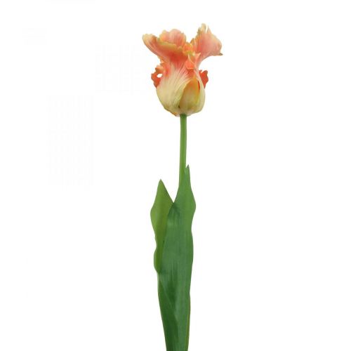 Artikel Kunstblume, Papagei Tulpe Orange, Frühlingsblume 63cm