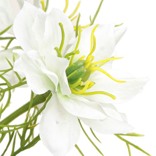 Artikel Kunstblumen Weiße Nigella Jungfer im Grünen 67cm 3 St