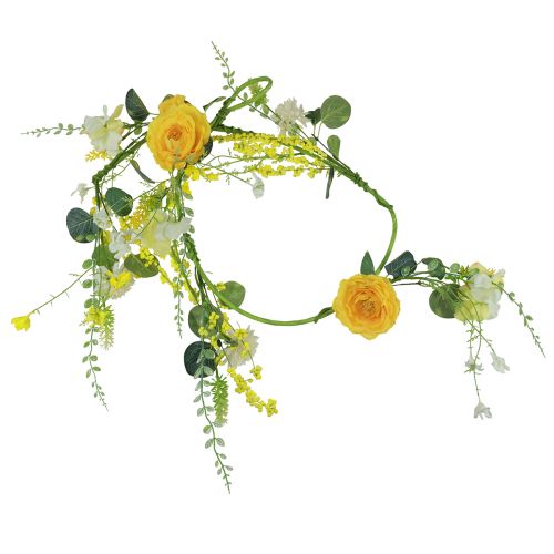 Floristik24 Kunstblumen Dekohänger Frühling Sommer Gelb Weiß 150cm