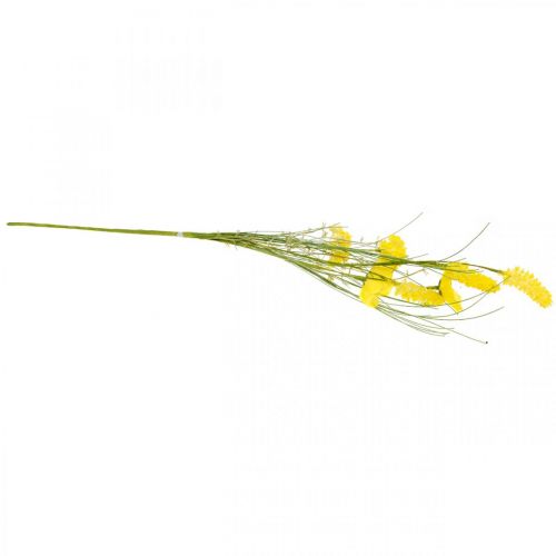 Floristik24 Kunstblumenstrauß Gelb, Mohn und Strauch-Ranunkeln im Bund, Seidenblumen, Frühlingsdeko L45cm