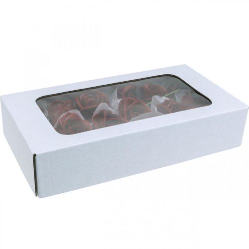 Kunstrosen Bordeaux Wachsrosen Deko Rosen Wachs Ø6cm 18 St | Floristik24.de