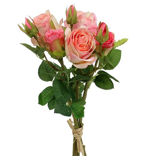10 x Rose  Rosenstrauß Strauß Papierrose Kunstblume 40 cm rot FLO0356 F56 