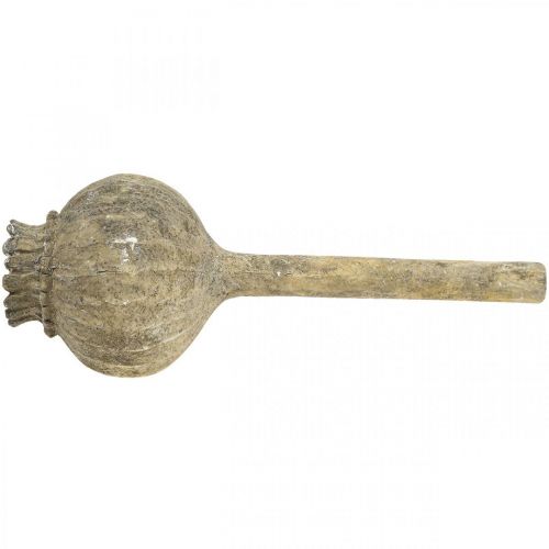 Artikel Kunststein Deko Mohnblume Antik Deko Braun Ø11cm 30cm