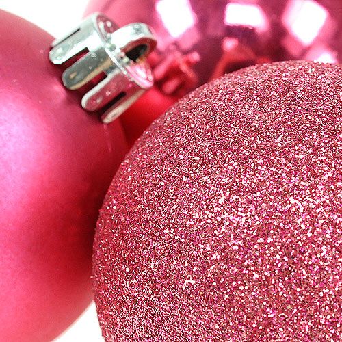 Artikel Kunststoff-Weihnachtskugeln Pink Ø6cm 10St