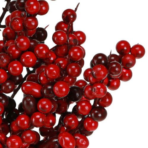 Floristik24 Kunstzweig mit roten Beeren Herbst Weihnacht 60cm 2St