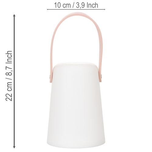 Lampe mit Henkel tragbare LED Leuchte für Outdoor und Indoor 22 cm 3St | Floristik24.de