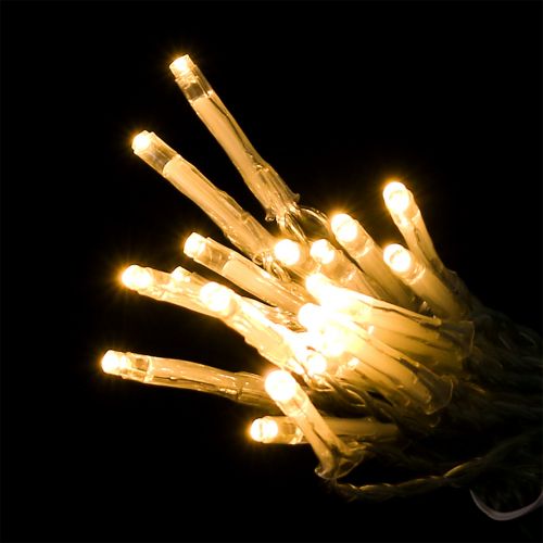 Floristik24 LED Lichterkette Warmweiß mit Timer 20er 275cm