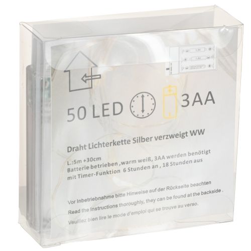 Artikel LED-Lichterkette 50er für Batterie 5m warm-weiß