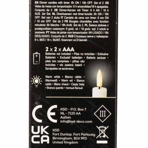 LED-Spitzkerze in Weiß mit