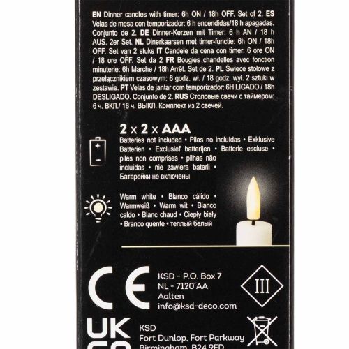 LED-Spitzkerze Rot mit