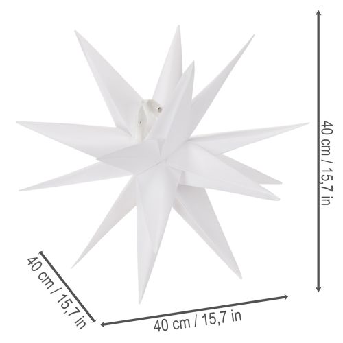 Deko LED Stern Warmweiß Outdoor mit Timer 40cm | Floristik24.de