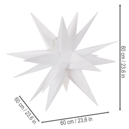 LED Stern Weihnachtsstern Warmweiß Timer Outdoor 60cm | Floristik24.de