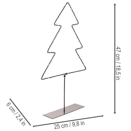 LED Weihnachtsbaum Batteriebetrieben Tischdeko für innen 47cm | Floristik24.de