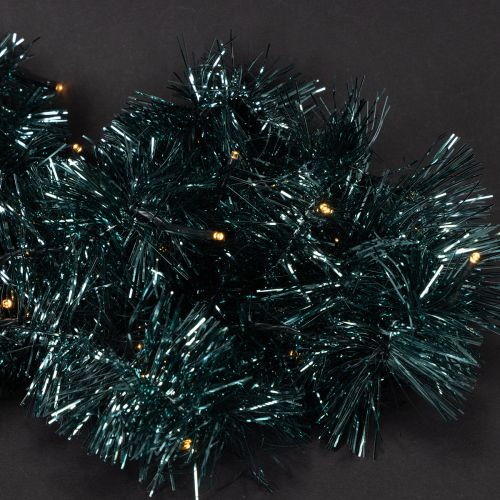Lametta Weihnachtsgirlande mit 60 LED und Timer Outdoor 3m | Floristik24.de