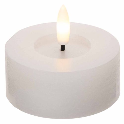 LED-XL-Teelicht Weiß Echtwachs