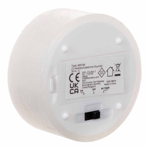 LED-XL-Teelicht Weiß Echtwachs