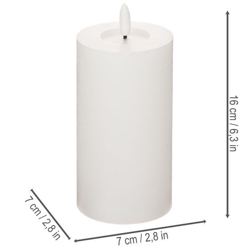 LED Stumpenkerze flackernd mit