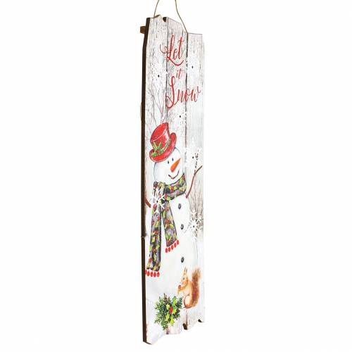 Floristik24 LED-Wandbild Schneemann „Let it Snow“ 21×60cm Für Batterie