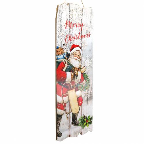 Floristik24 LED-Wandbild Weihnachtsmann „Merry Christmas“ 21×60cm Für Batterie