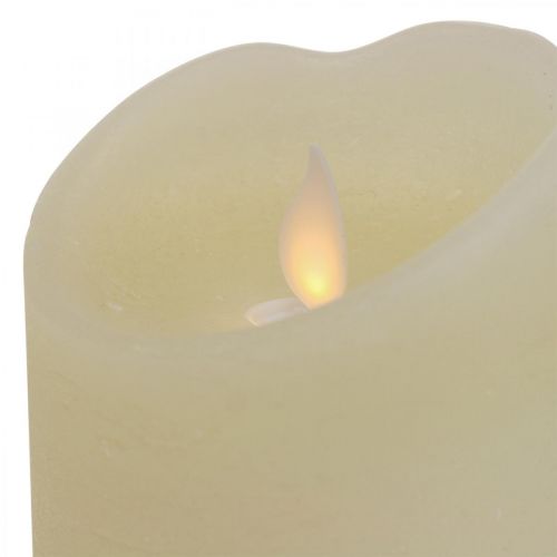 Artikel LED Kerze Wachs Stumpenkerze Warmweiß Ø7,5cm H10cm