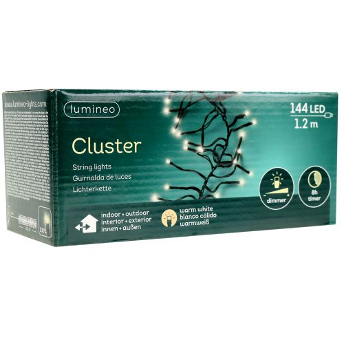 Artikel LED Lichterkette 144er Schwarz, Warmweiß für Außen 1,2m