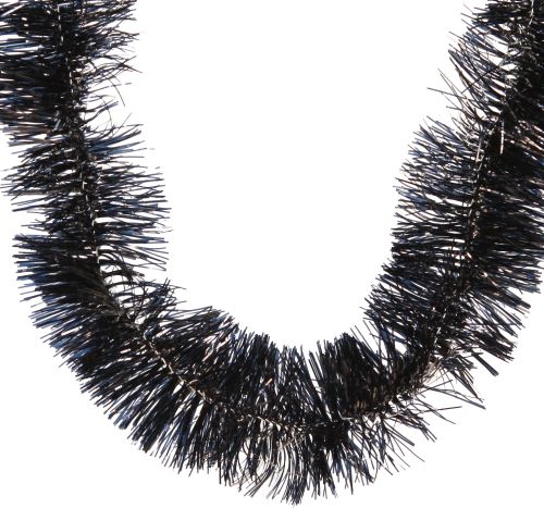Floristik24 Lametta Girlande Weihnachtsbaum in Schwarz 270cm 2St