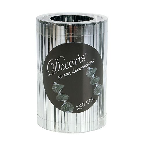 Floristik24 Lametta Spiralgirlande 1,5m Silber