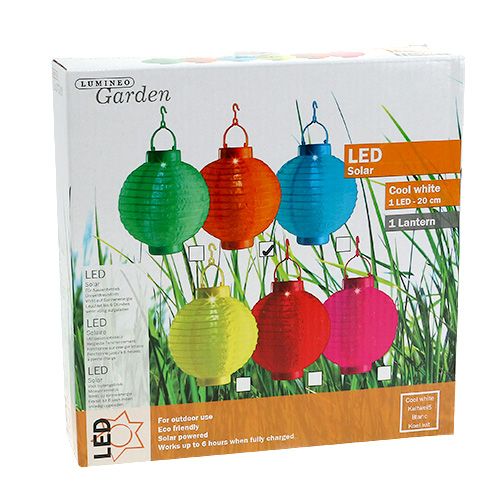 Lampion LED mit Solar 20cm Orange | Floristik24.de