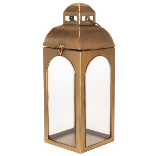 Laterne Metall Glas Metall Messing Optik H50cm 2er-Set | Floristik24.de