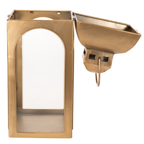 Laterne Metall Glas Metall Messing Optik H50cm 2er-Set | Floristik24.de