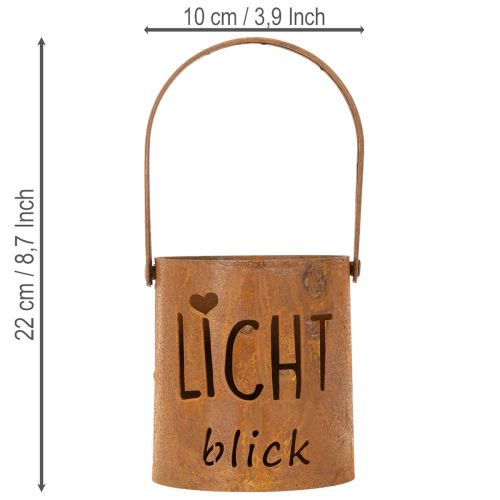 Laterne Metall Windlicht Edelrost Deko Lichtblick H22cm 2St | Floristik24.de